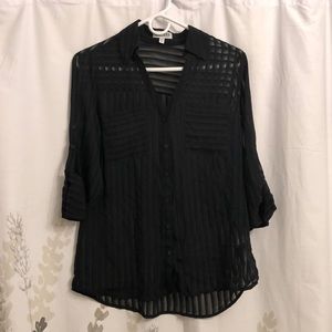 Sheer 3/4slv top